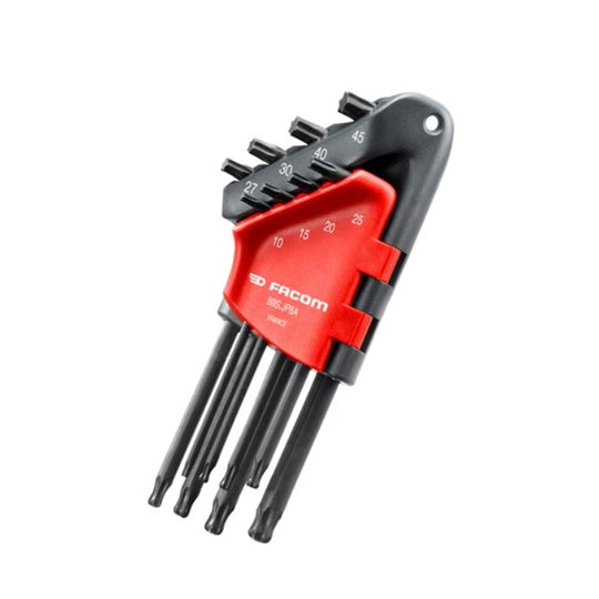 JEU DE 8 CLES MALES TORX ET RESISTORX A TETE SPHERIQUE -  PRIX NET