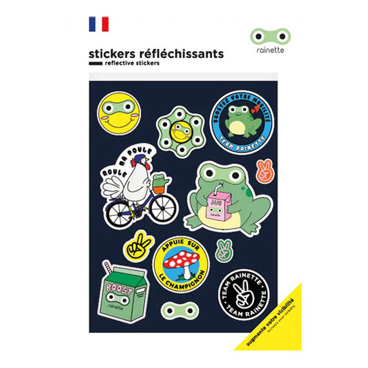 AUTOCOLLANT/STICKER REFLECHISSANT RAINETTE (PLANCHE 137X172MM)