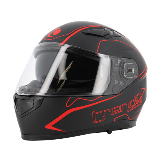 CASQUE INTEGRAL DOUBLE ECRAN TRENDY IT-606 DV NOIR MAT/ROUGE T59-60 XL - CE 22-06