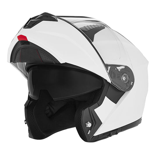 CASQUE MODULABLE NOX N968 BLANC PERLE T57-58 M - CE 22.06