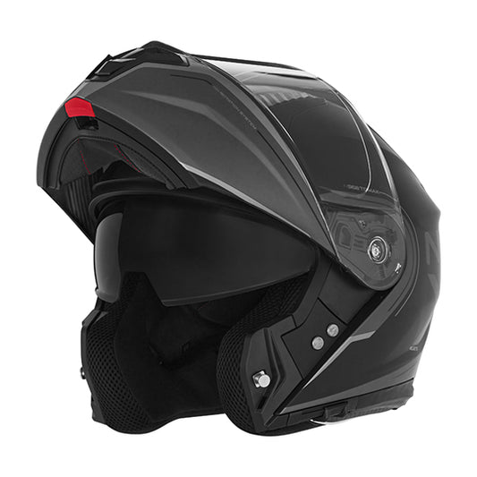 CASQUE MODULABLE NOX N968 TOMAK NOIR MAT TITANIUM T59-60 L - CE 22.06