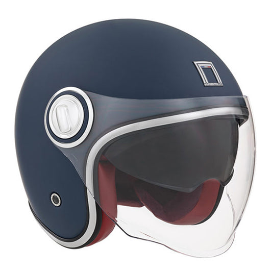 CASQUE JET NOX PREMIUM HERITAGE BLEU MAT T53-54 XS - CE 22.06