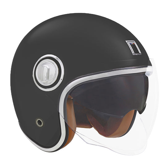CASQUE JET NOX PREMIUM HERITAGE NOIR MAT T55-56 S - CE 22.06