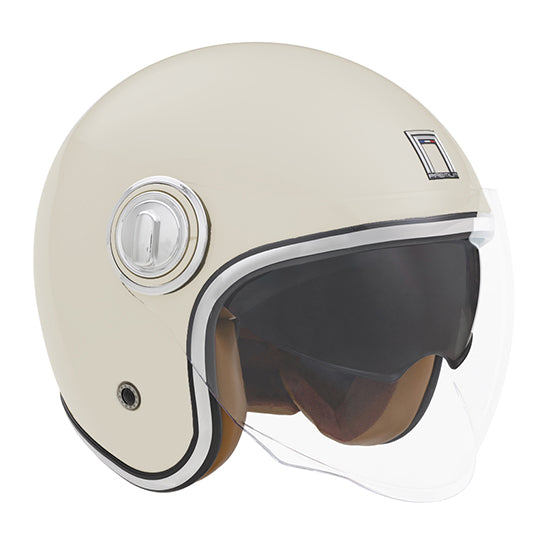 CASQUE JET NOX PREMIUM HERITAGE CREME BRILLANT T53-54 XS - CE 22.06
