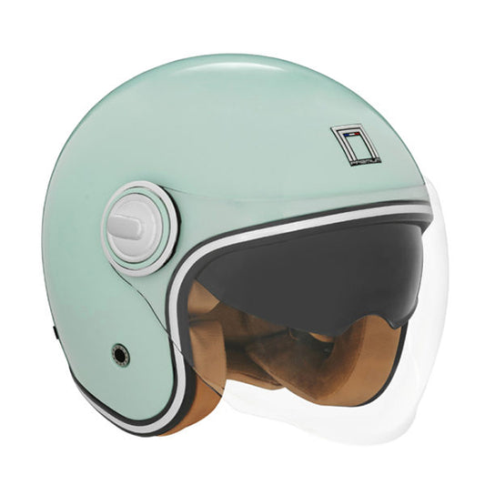 CASQUE JET NOX PREMIUM HERITAGE VERT D EAU T61-62 XL - CE 22.06