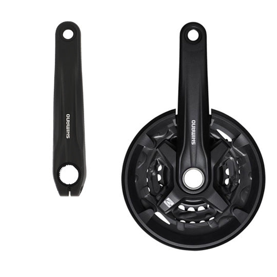 PEDALIER VTT TRIPLE 40-30-22D L175 ALU SHIMANO MT210 9V AVEC PARE CHAINE