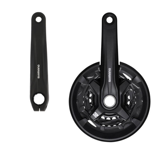 PEDALIER VTT TRIPLE 40-30-22D L175 ALU SHIMANO MT210 9V AVEC PARE CHAINE
