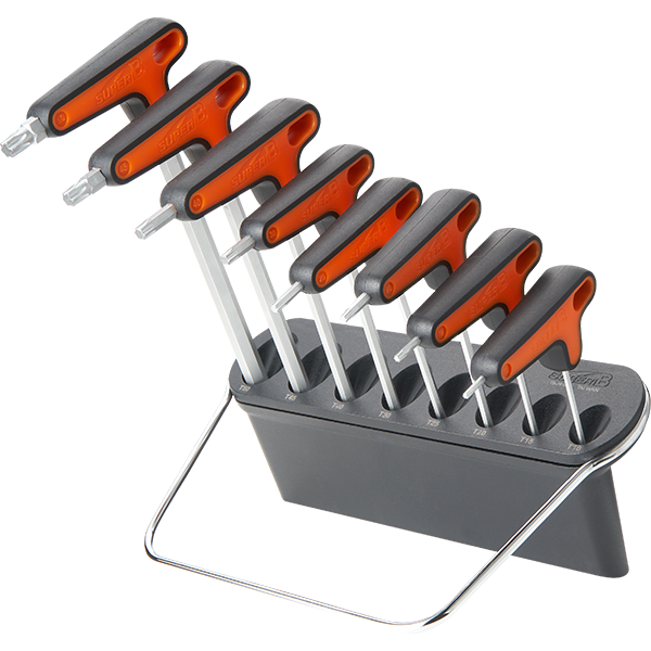 CLE TORX SUPER B TB-76165  T10/T15/T20/T25/T30/T40/T50 (JEU 8 CLES) (CLASSIC)