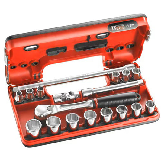 COFFRET DE DOUILLES 3/8" 6 PANS - 18 PIÈCES FACOM