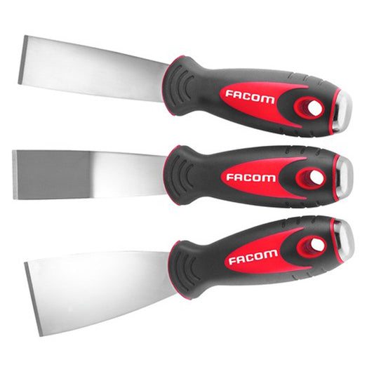 JEU DE 3 GRATTOIRS EN INOX FACOM
