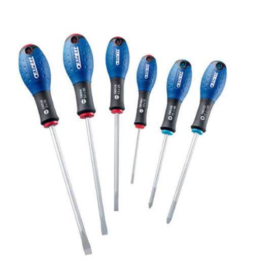 JEU DE 6 TOURNEVIS - FENTE / PZ - EXPERT - E160903