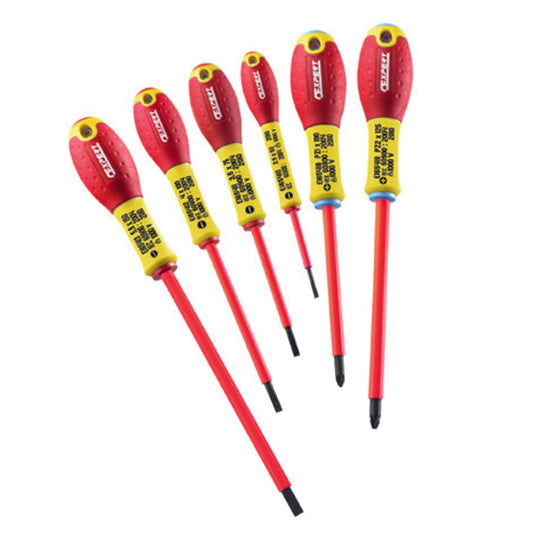 JEU DE 6 TOURNEVIS ISOLÉS SLOT/PZ -EXPERT - E160911