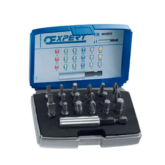 BOITE D'EMBOUTS 1/4" + ACC 19PCS - EXPERT - E113901