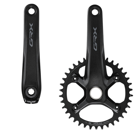 PEDALIER ROUTE/GRAVEL MONO 38D L170 SHIMANO GRX RX610 NOIR 12V