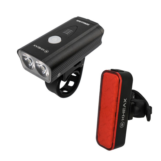 ECLAIRAGE VELO AV+AR RECHARG. KHEAX CAPELLA PLUS/ZAURAC 900/300L FIXATION CINTRE LED