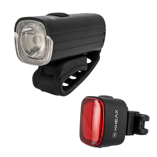ECLAIRAGE VELO AV+AR RECHARG. KHEAX RANA/MAÏA 400/70L FIXATION CINTRE LED