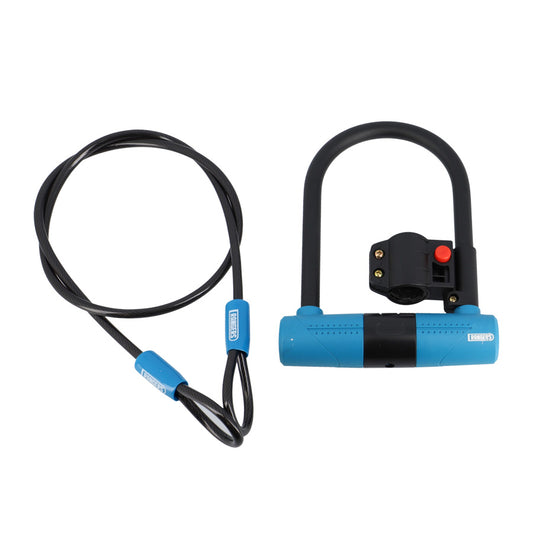 ANTIVOL VELO U 112 X 179MM RANGERS AVEC CABLE A BOUCLES D8 X 1.00M ET SUPPORT