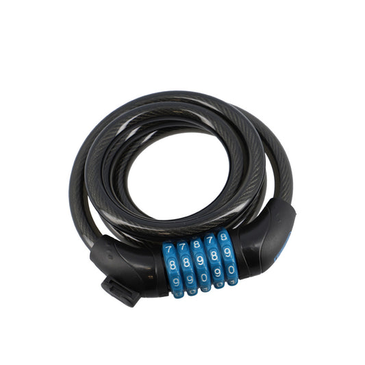 ANTIVOL VELO SPIRAL A CODE D12X 1.5M RANGERS NOIR AVEC SUPPORT
