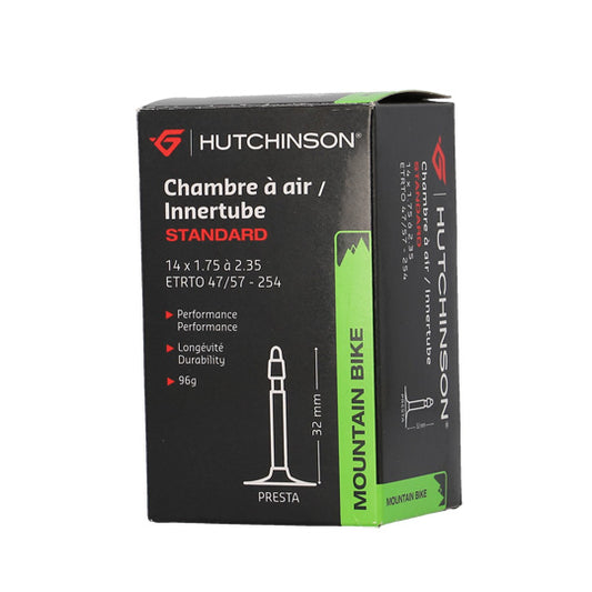 CHAMBRE A AIR VELO 14" X 1.75-2.35 (47/57-254) VP 32 MM HUTCHINSON STANDARD