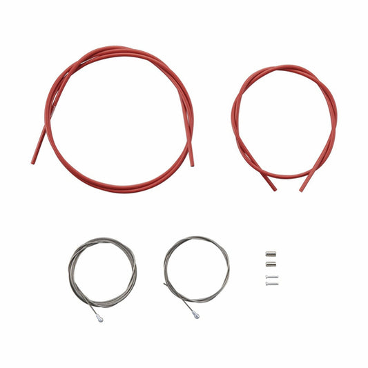 TRANSMISSION FREIN ROUTE SHIMANO ROUGE-CABLE TEFLON (KIT TRANSMISSION 2 CABLES-2 GAINES)