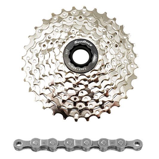 CASSETTE ET CHAINE  8V. VTT SUNRACE CSM66/CNM84 - 11-32DTS (COMPATIBLE SHIMANO)