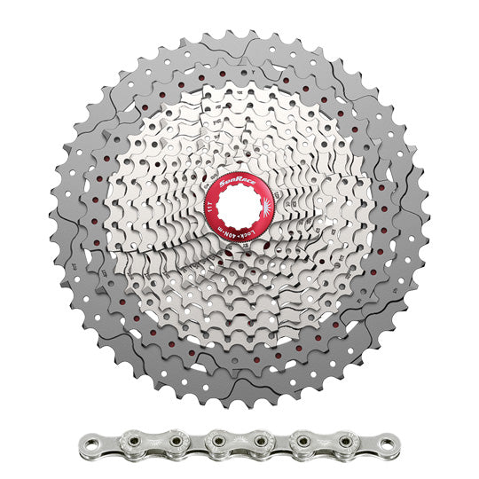 CASSETTE ET CHAINE 11V. VTT SUNRACE CSMX80/CN11A - 11-51DTS (COMPATIBLE SHIMANO)