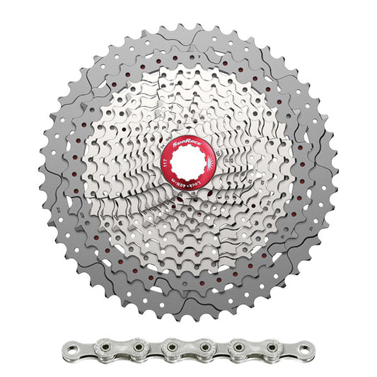 CASSETTE ET CHAINE 11V. VTT SUNRACE CSMX80/CN11A - 11-51DTS (COMPATIBLE SHIMANO)