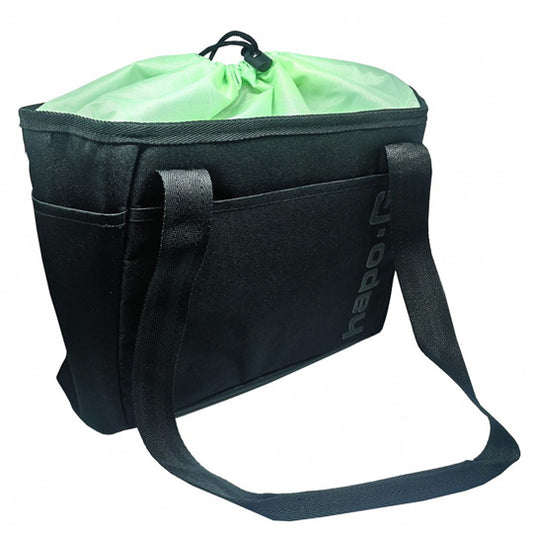 PANIER AV A CLIPS TISSUS HAPO G 12L NOIR/VERT 34X16.5X23CM (AVEC FIXATION DMTS)