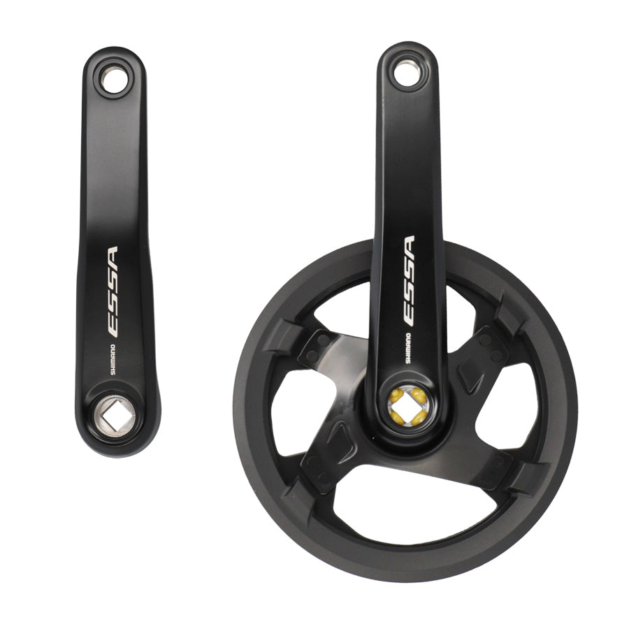 PEDALIER VTT MONO 40D L170 ALU SHIMANO ESSA FC-U2000 NOIR 8/7V AVEC GARDE CHAINE (AXE 123M