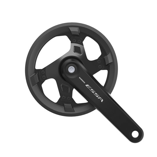 PEDALIER VTT MONO 40D L175 ALU SHIMANO ESSA FC-U2000 NOIR 8/7V AVEC GARDE CHAINE (AXE )