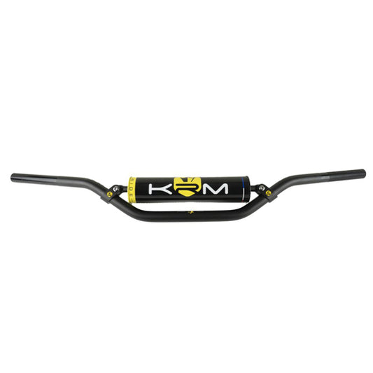 GUIDON MECABOITE/MOTO CROSS BARRE KRM PRO RIDE AVEC MOUSSE - NOIR/JAUNE