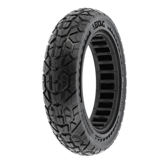 PNEU TROTTINETTE ELECTRIQUE 10"X2.125 PLEIN ALVEOLE NOIR - PROFIL OFF ROAD -