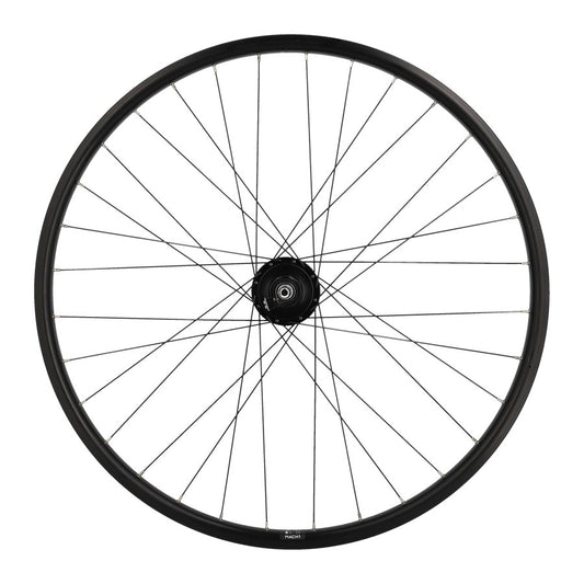 ROUE VILLE 28" AV ECROU AXE PLEIN JANTE NOIR MACH1 M910 MOY SHIMANO DYNAMO 6V 3.0W DISQUE