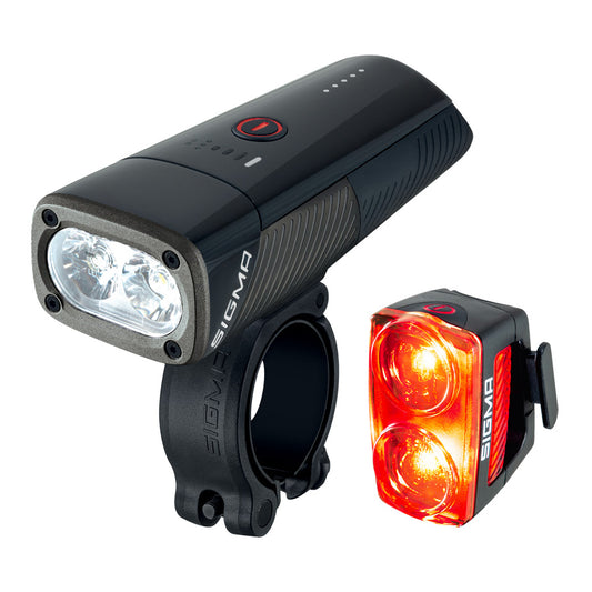ECLAIRAGE VELO AV+AR RECHARG.USB-C SIGMA BUSTER 1600/BUSTER RL 150 FIXTION CINTRE/TIGE DE