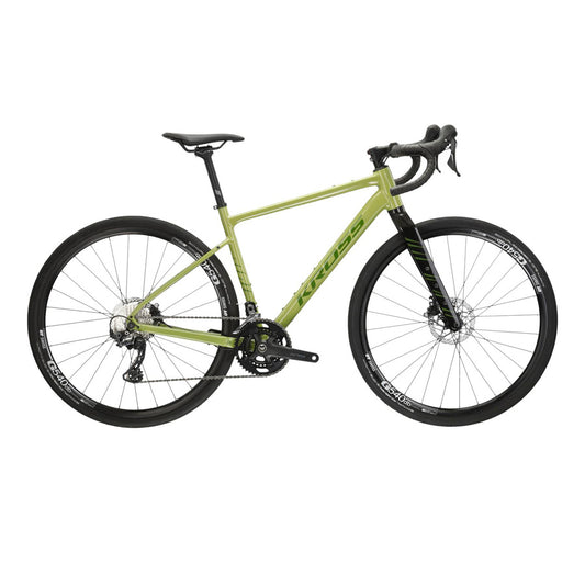 VELO GRAVEL 28" KROSS ESKER 6.0 TAILLE M (19") ALUMINIUM KAKI GRIS