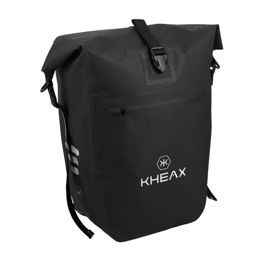 SACOCHE VELO PORTE BAGAGE KHEAX IZOARD II NOIR ETANCHE - 60X30X17 CM - 31 LITRES