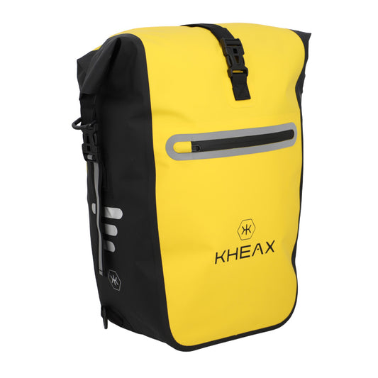 SACOCHE VELO PORTE BAGAGE/SAC A DOS KHEAX VENTOUX II JAUNE ETANCHE - 61X30X17 CM - 30 L