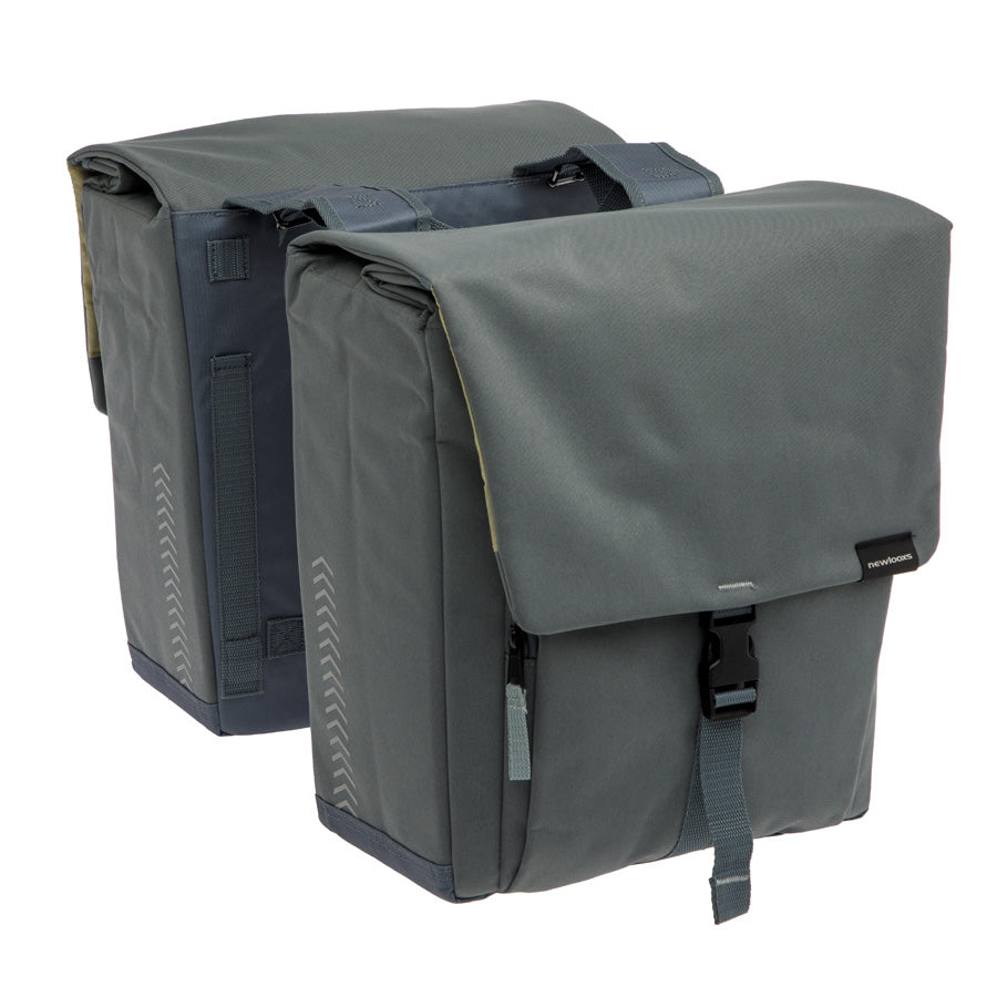 SACOCHE VELO PORTE BAGAGE A PONT NEWLOOXS TULUM DOUBLE GRIS - 32 LITRES - 350x370x170MM