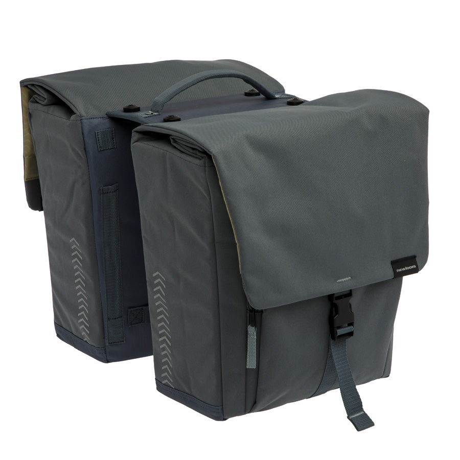 SACOCHE VELO PORTE BAGAGE A PONT NEWLOOXS TULUM DOUBLE GRIS MIK - 32 LITRES - 350x370x170M