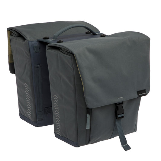 SACOCHE VELO PORTE BAGAGE A PONT NEWLOOXS TULUM DOUBLE GRIS MIK - 32 LITRES - 350x370x170M