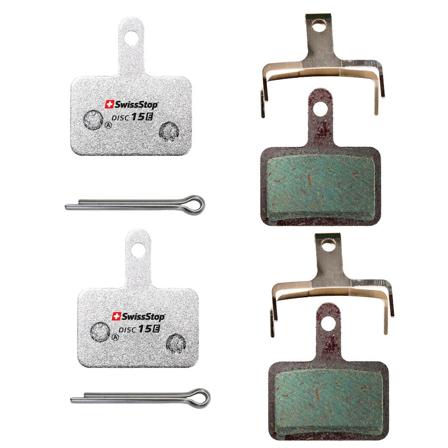PLAQUETTE FREIN VTT 34 SWISSSTOP DISC 15E ORGANIQUE ADAPT. SHIMANO DEORE/TEKTRO/TRP/CLARKS