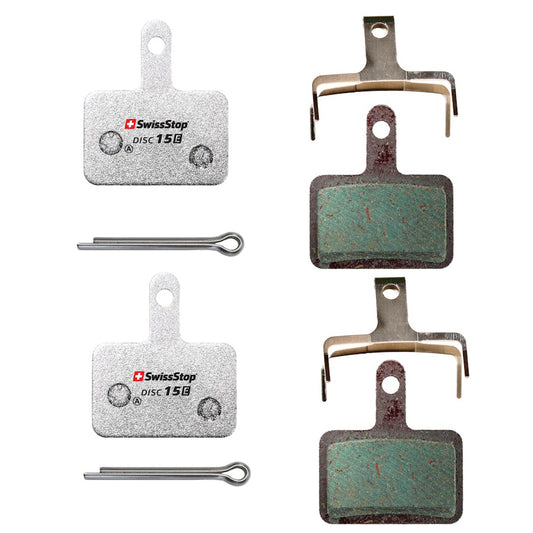 PLAQUETTE FREIN VTT 34 SWISSSTOP DISC 15E ORGANIQUE ADAPT. SHIMANO DEORE/TEKTRO/TRP/CLARKS