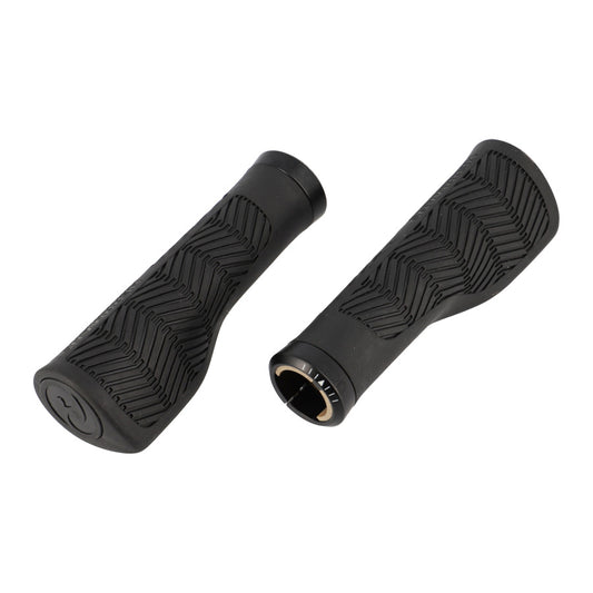 POIGNEE VELO HERRMANS NUCORE 130MM TOUR WAVE ERGONOMIQUE LOCK ON NOIR (PR)