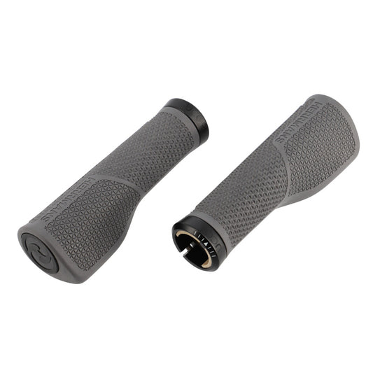POIGNEE VELO HERRMANS NUCORE 130MM TOUR PEAK ERGONOMIQUE LOCK ON GRIS (PR)