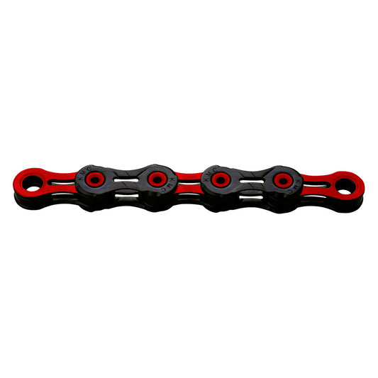 CHAINE VELO 10V. KMC DLC10 NOIR/ROUGE 116M ATTACHE RAPIDE
