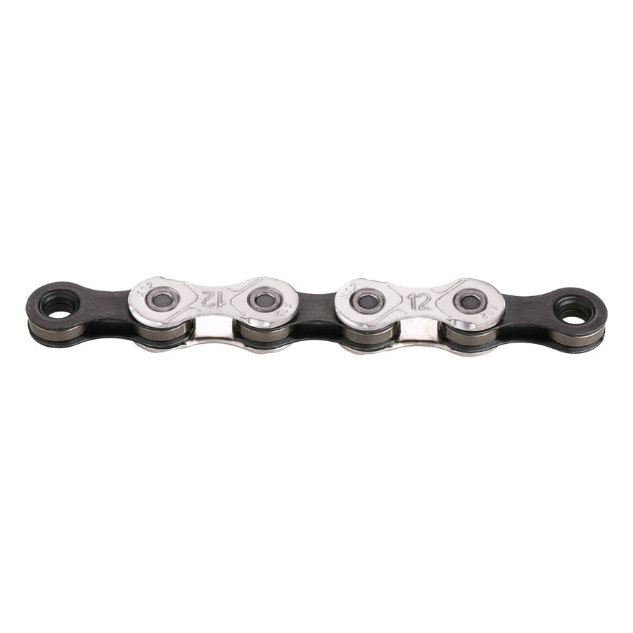 CHAINE VELO 12V. KMC X12 ARGENT/NOIR 126M ATTACHE RAPIDE