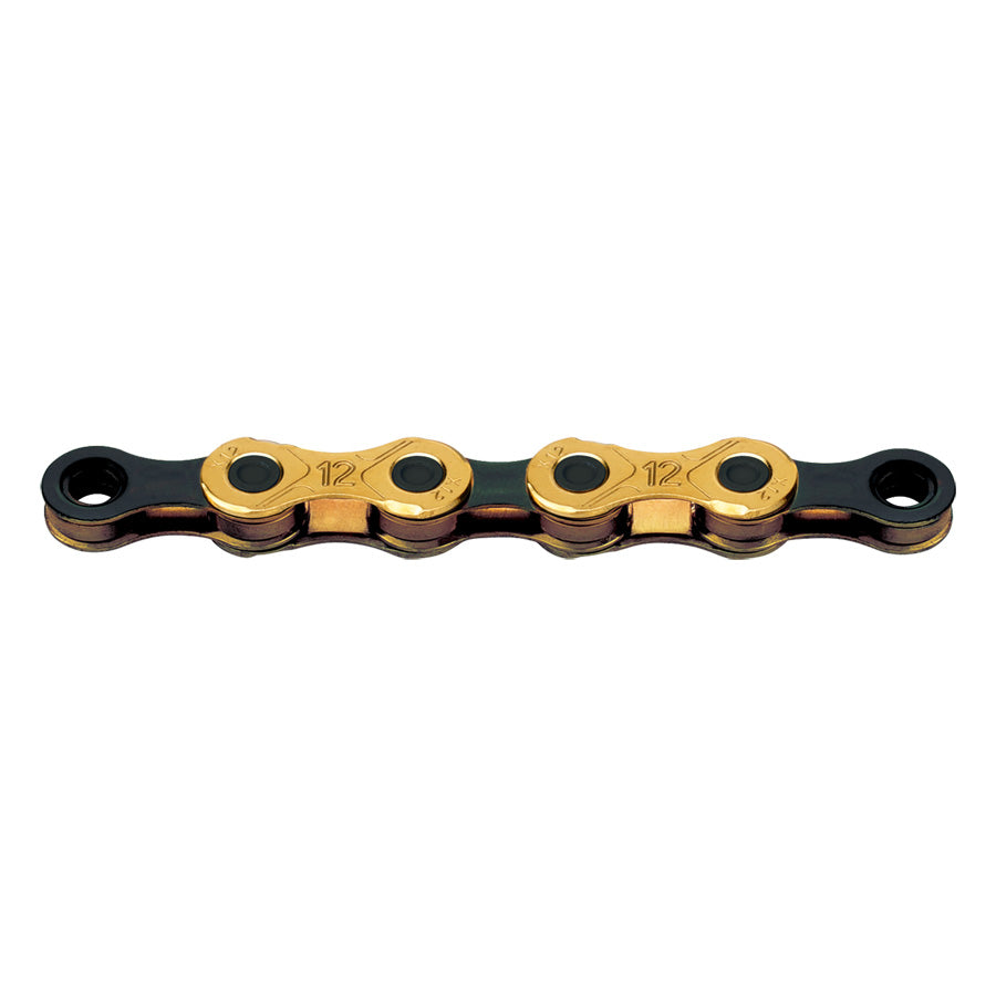 CHAINE VELO 12V. KMC X12 TI-N OR/NOIR 126M ATTACHE RAPIDE