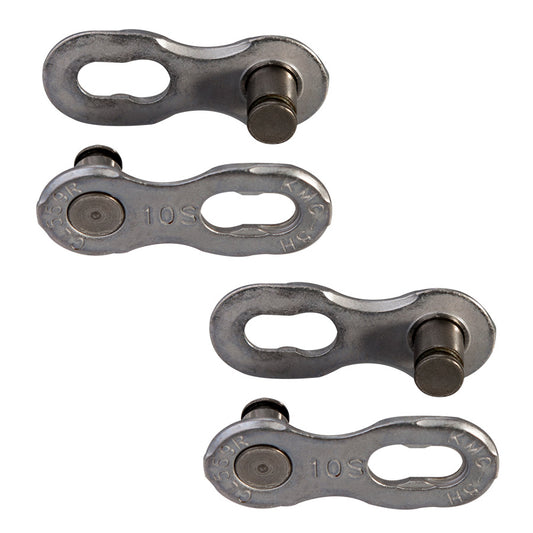 ATTACHE RAPIDE VELO  10V. KMC 10 R EPT ARGENT (X2)