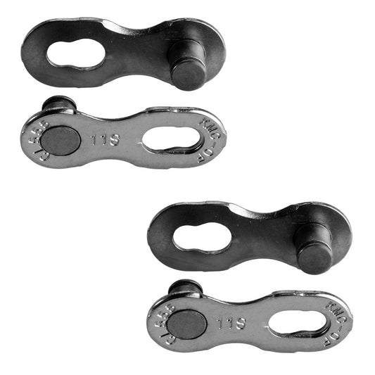 ATTACHE RAPIDE VELO  11V. KMC 11 NR EPT ARGENT (X2)