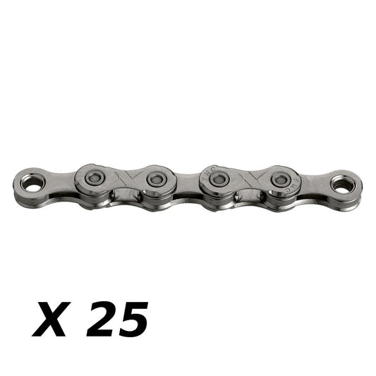 CHAINE VELO 10V. KMC X10 GRIS 116M ATTACHE RAPIDE (X25)